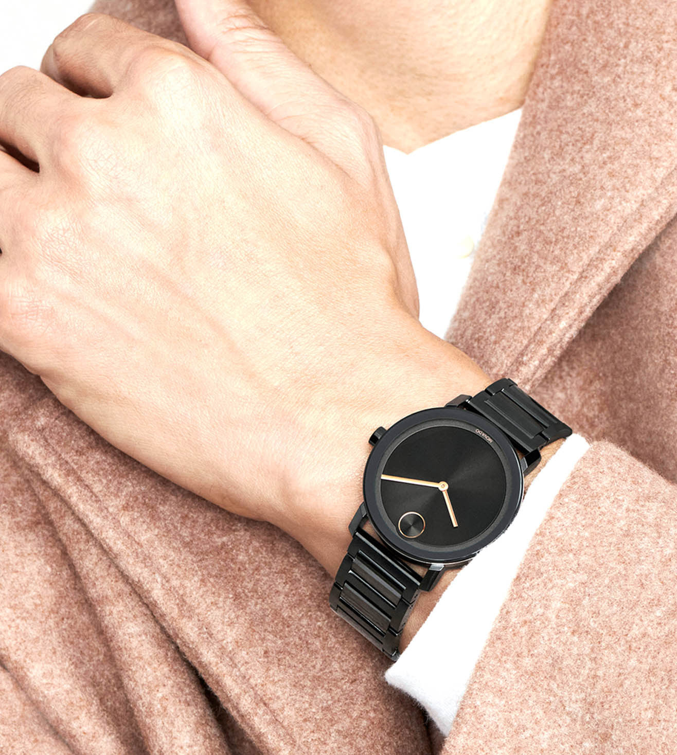 Movado Analog Black & Stainless Steel Men's Watch 3600752