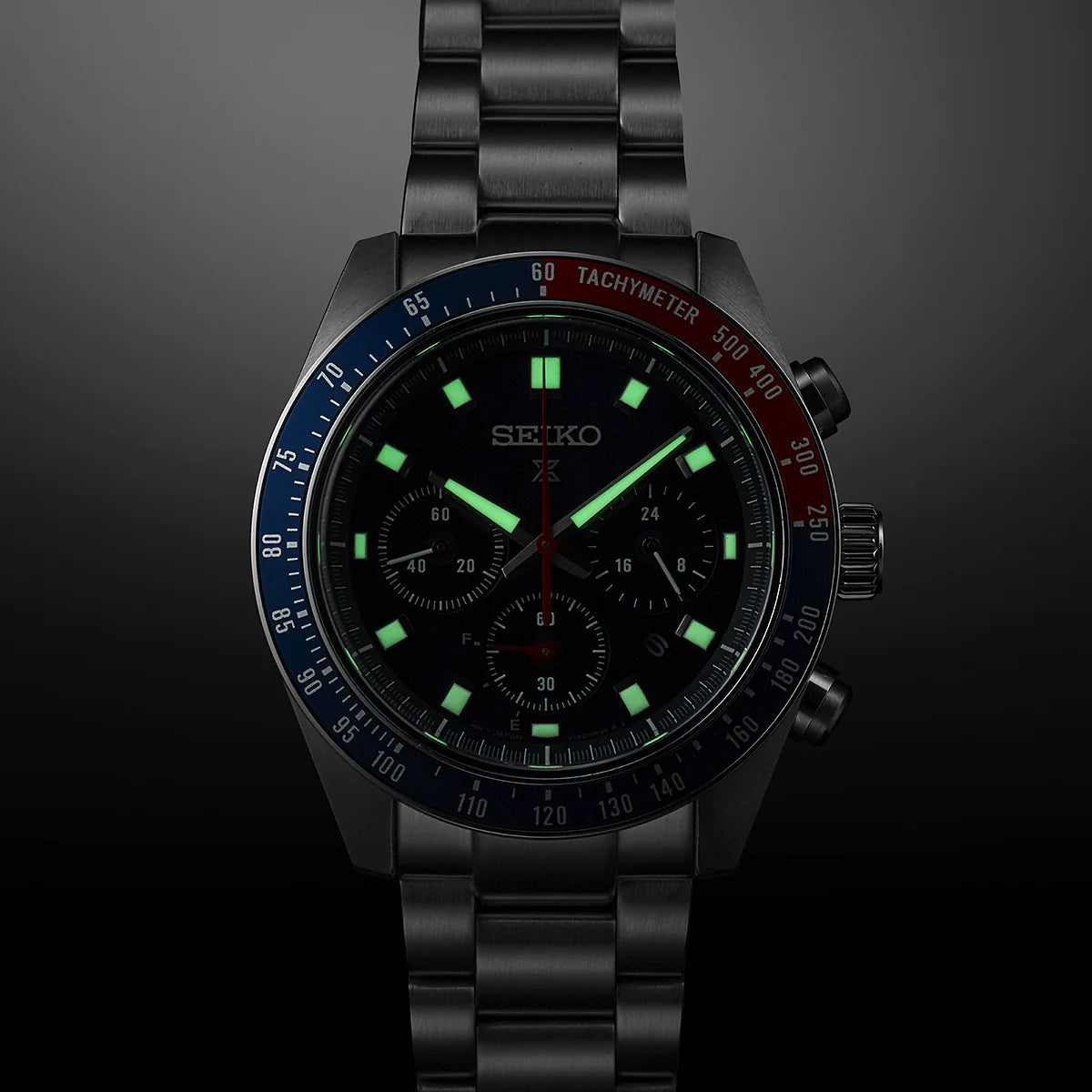 Seiko Chronograph Blue & Metal band Men's Watch SSC913P1