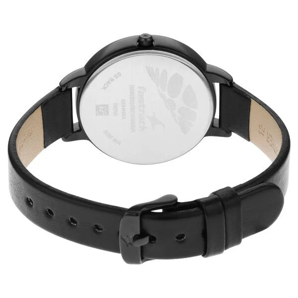 Fastrack Analog Black & Leather Women' NS6234NL01