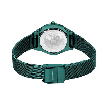 Bering Analog Green & Milanese Wowen's Watch 18729 888