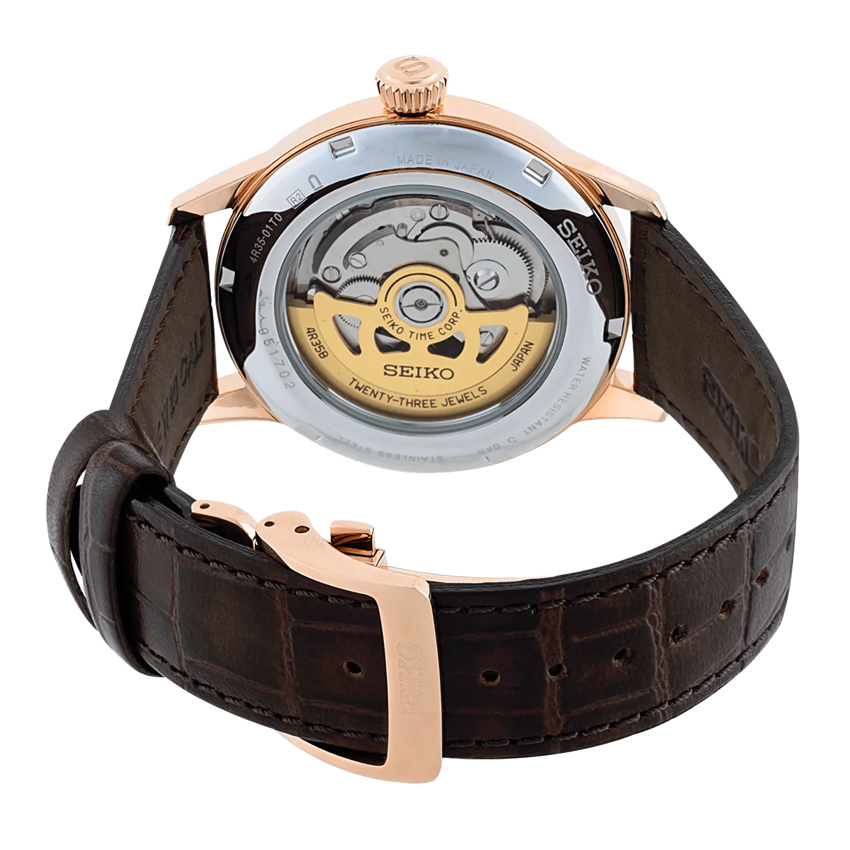 Seiko Analog Brown & Leather  Men' SRPK46J1