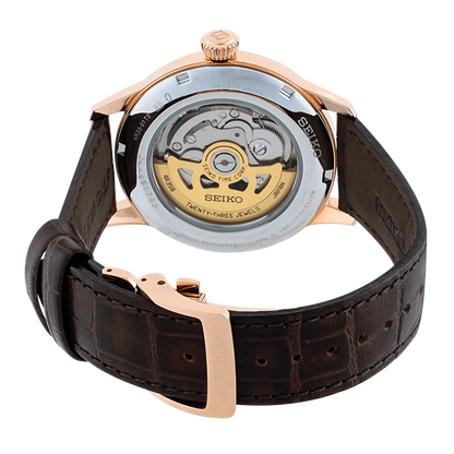 Seiko Analog Brown & Leather  Men' SRPK46J1