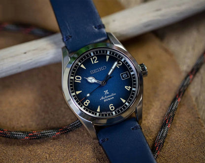 Seiko Analog Blue & Leather Men's Watch SPB157J1