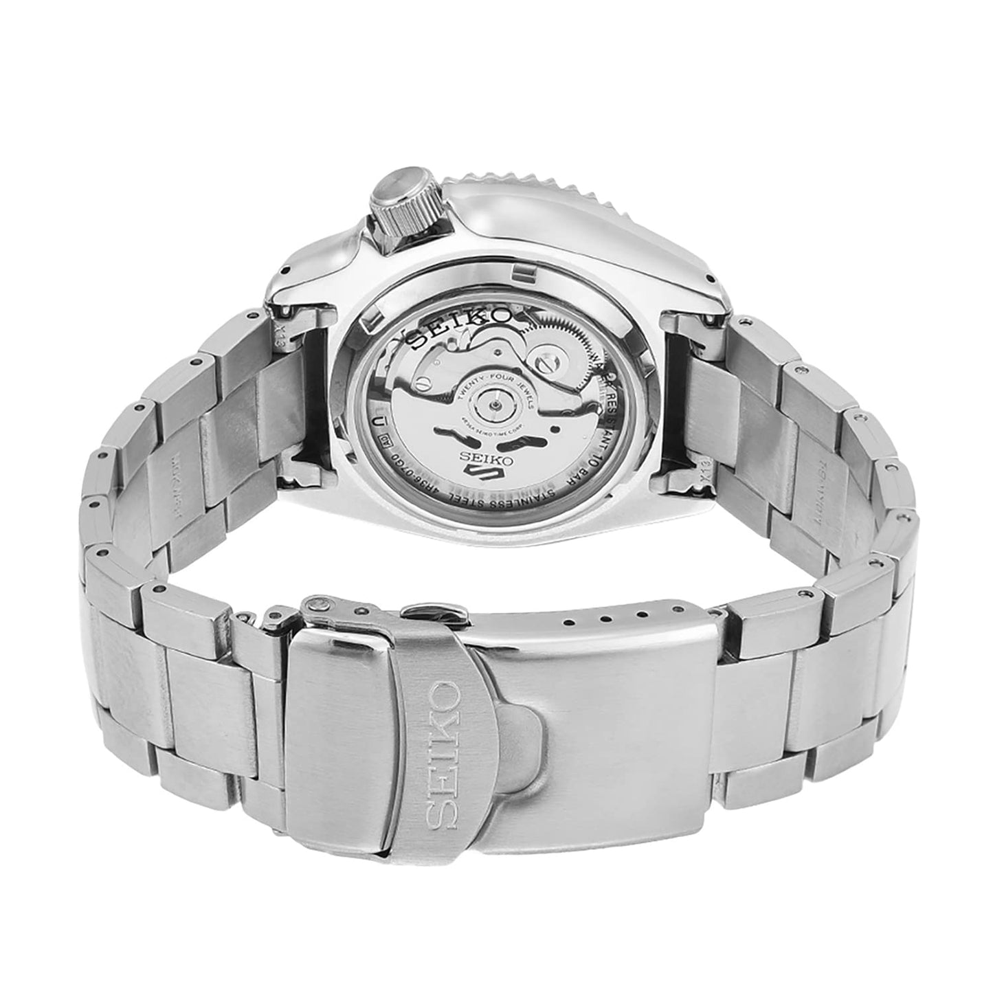 Seiko Analog Black & Stainless Steel Men's Watch SRPD57K1