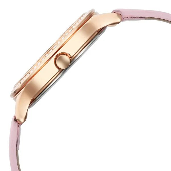 Purple Glam It Up Pink Dial Analog with Date Strap Watch for Women