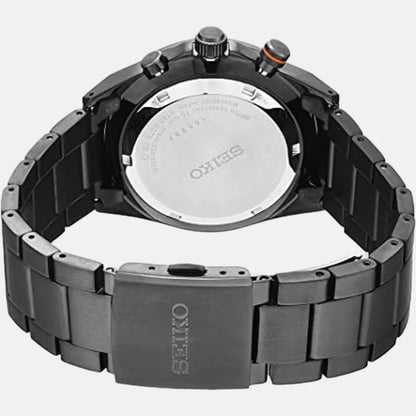 Seiko Chronograph Black & Metal band Men's Watch SSB399P1