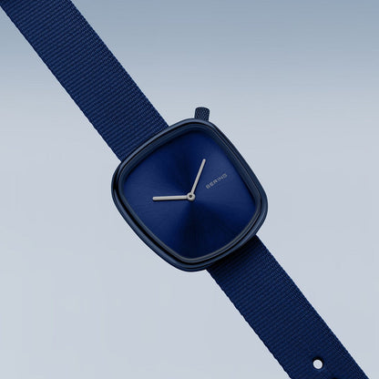 Bering Analog Blue & Nato Women's Watch 18034 397