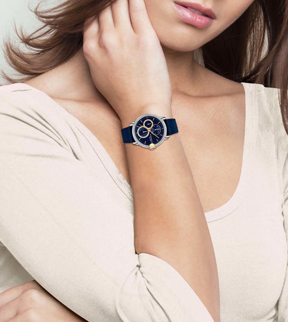Coach Multifunction Navy & Leather Women's Watch NDCO14503734W