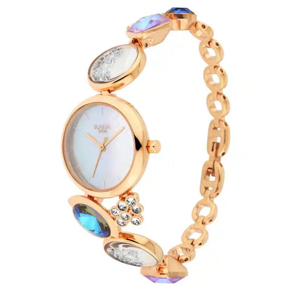 Analog Mother Of Pearl &  Women's Watch NR95128WM01F