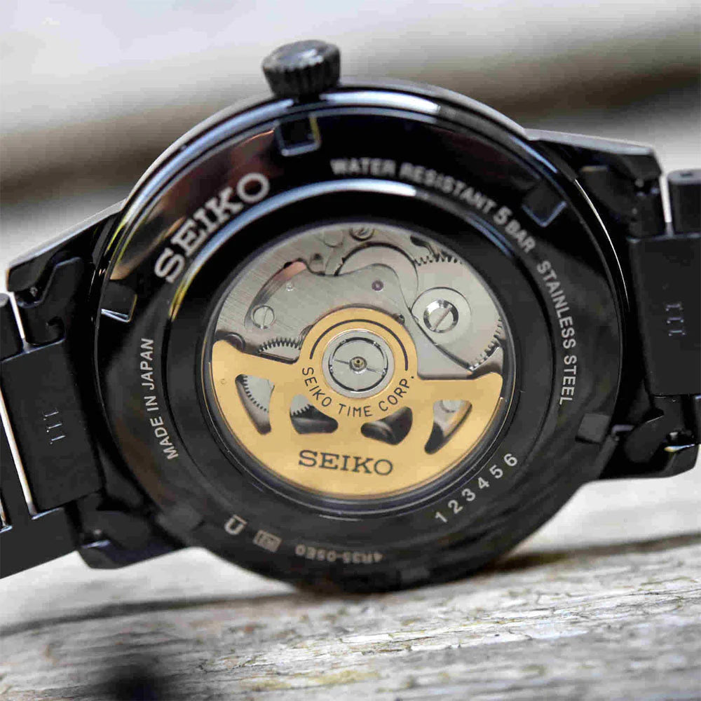 Seiko Analog Black & Metal band Men's Watch SRPJ15J1