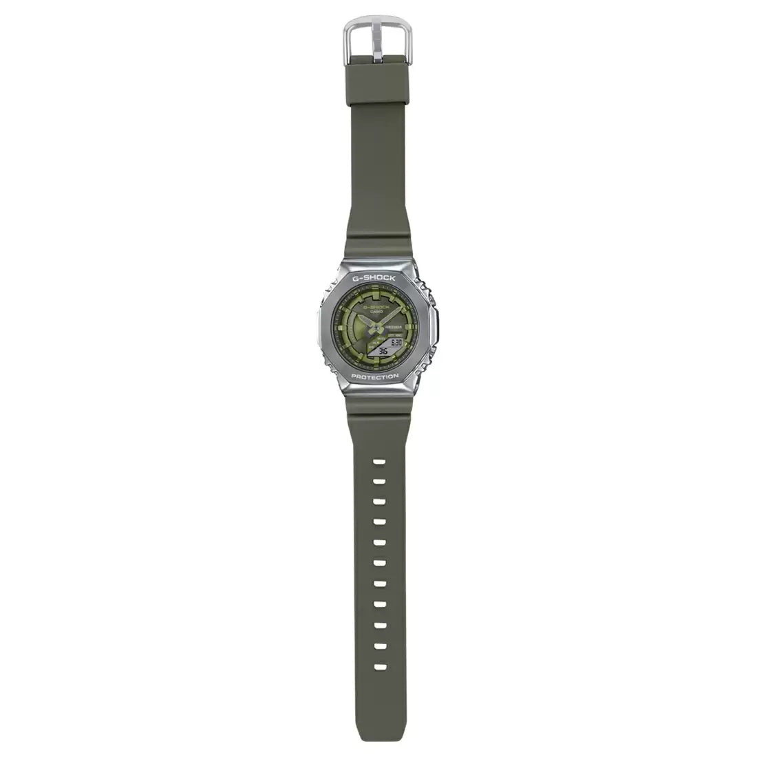 Casio Analog-Digital Green & Rubber Women's Watch G1163