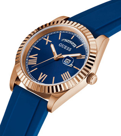 Guess Analog Blue & Silicone Men's Watch GW0335G2