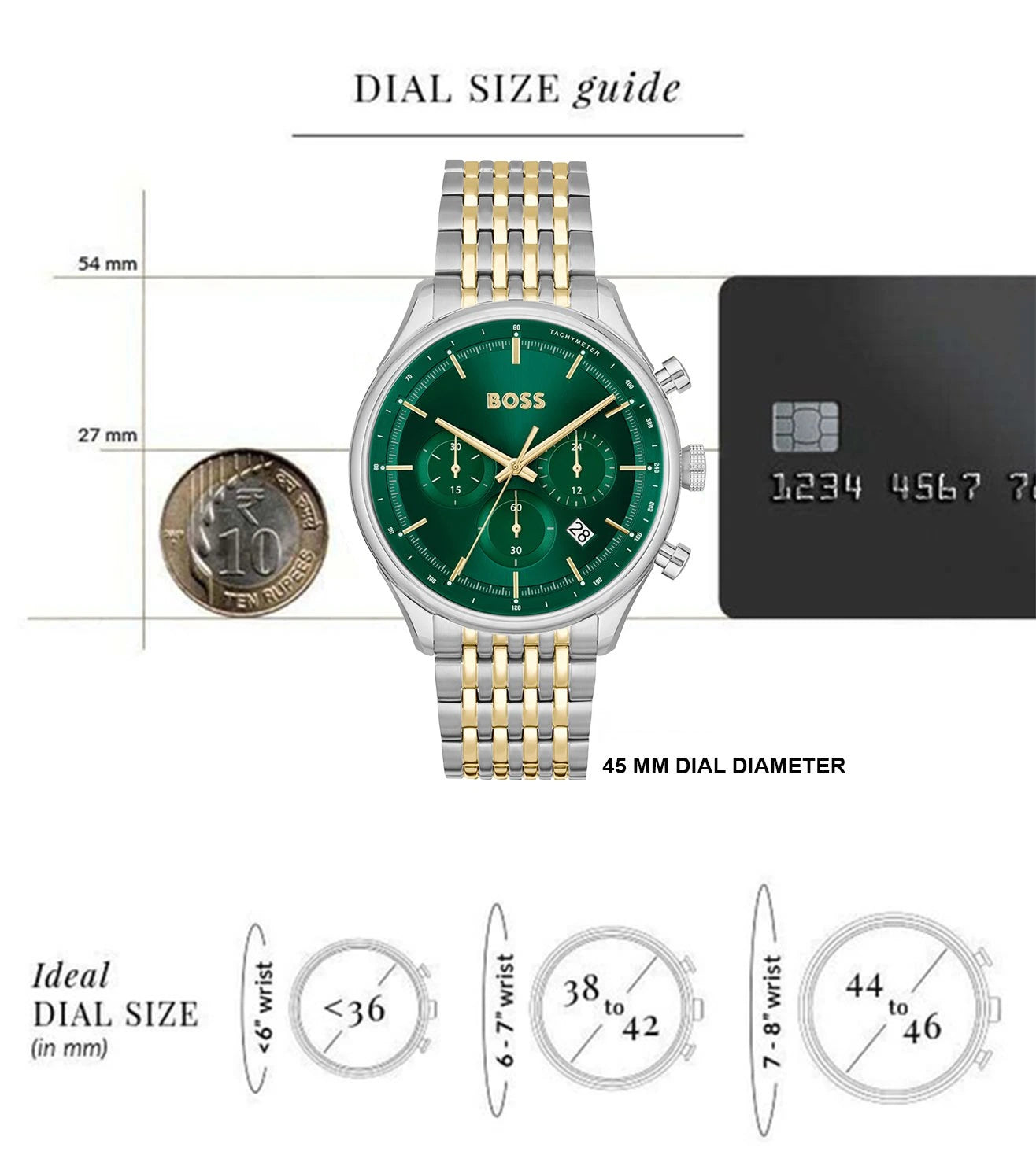 Hugo Boss Analog Green & Stainless Steel Men's Watch 1514081
