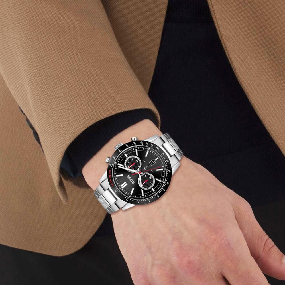 Hugo Boss Analog Black & Stainless Steel Men's Watch 1513922
