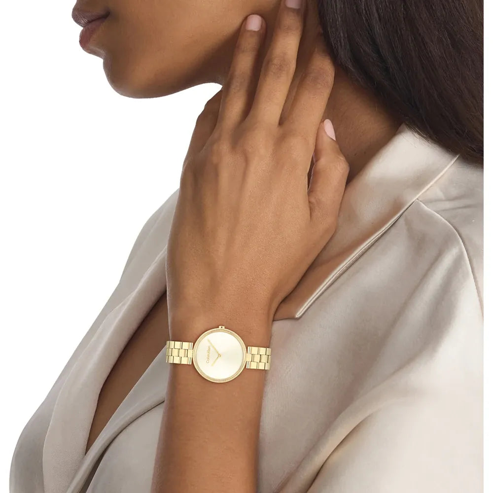 CALVIN KLEIN Gleam Women Analog Watch with Metal Strap 25100014