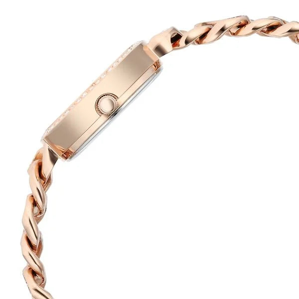 Raga Showstopper Quartz Analog Rose Gold Dial Metal Strap Watch for Women