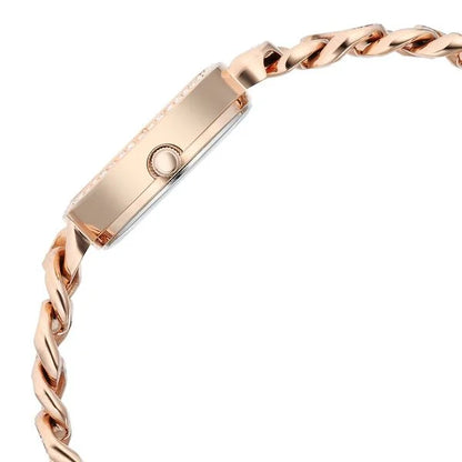 Raga Showstopper Quartz Analog Rose Gold Dial Metal Strap Watch for Women