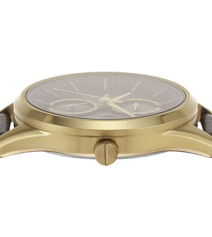 Armani Exchange Analog Black & Leather Men's Watch AX1876