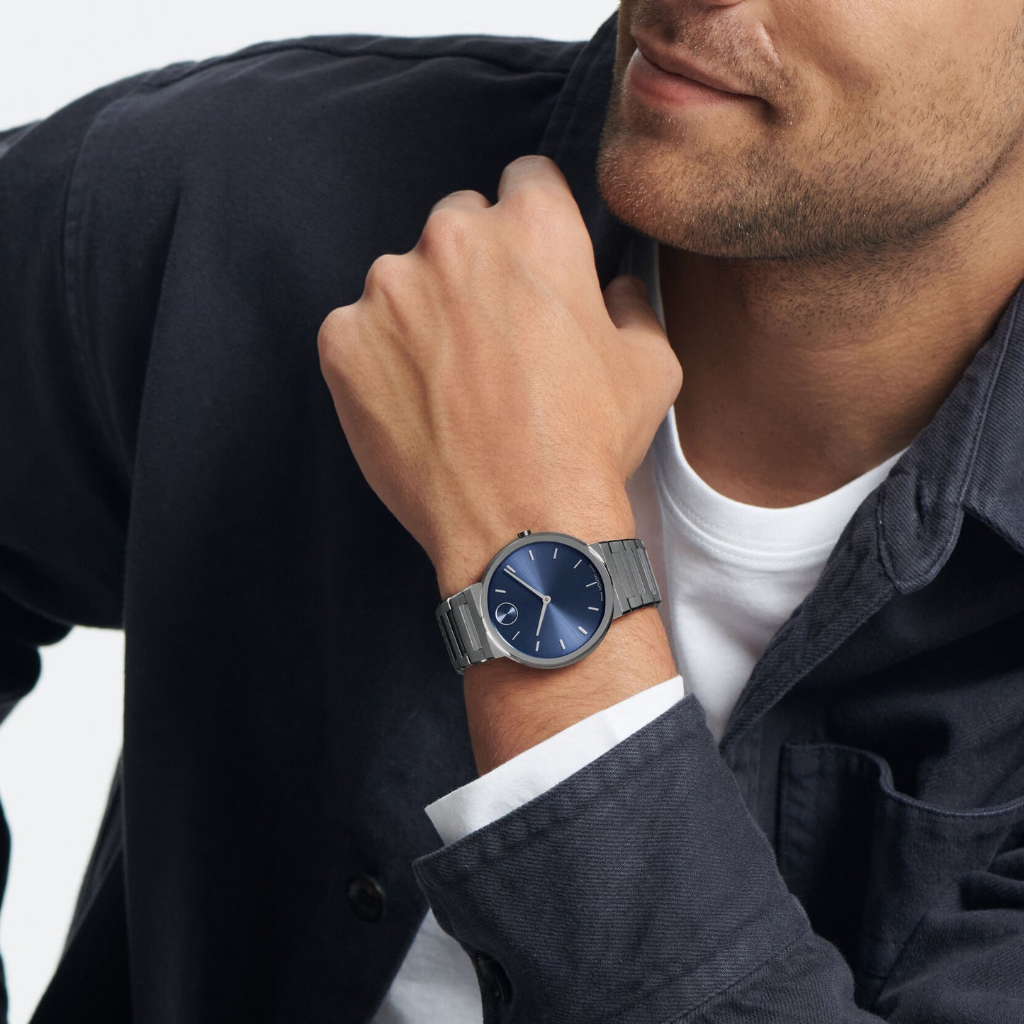 Movado Analog Blue & Stainless Steel Men's Watch 3601076