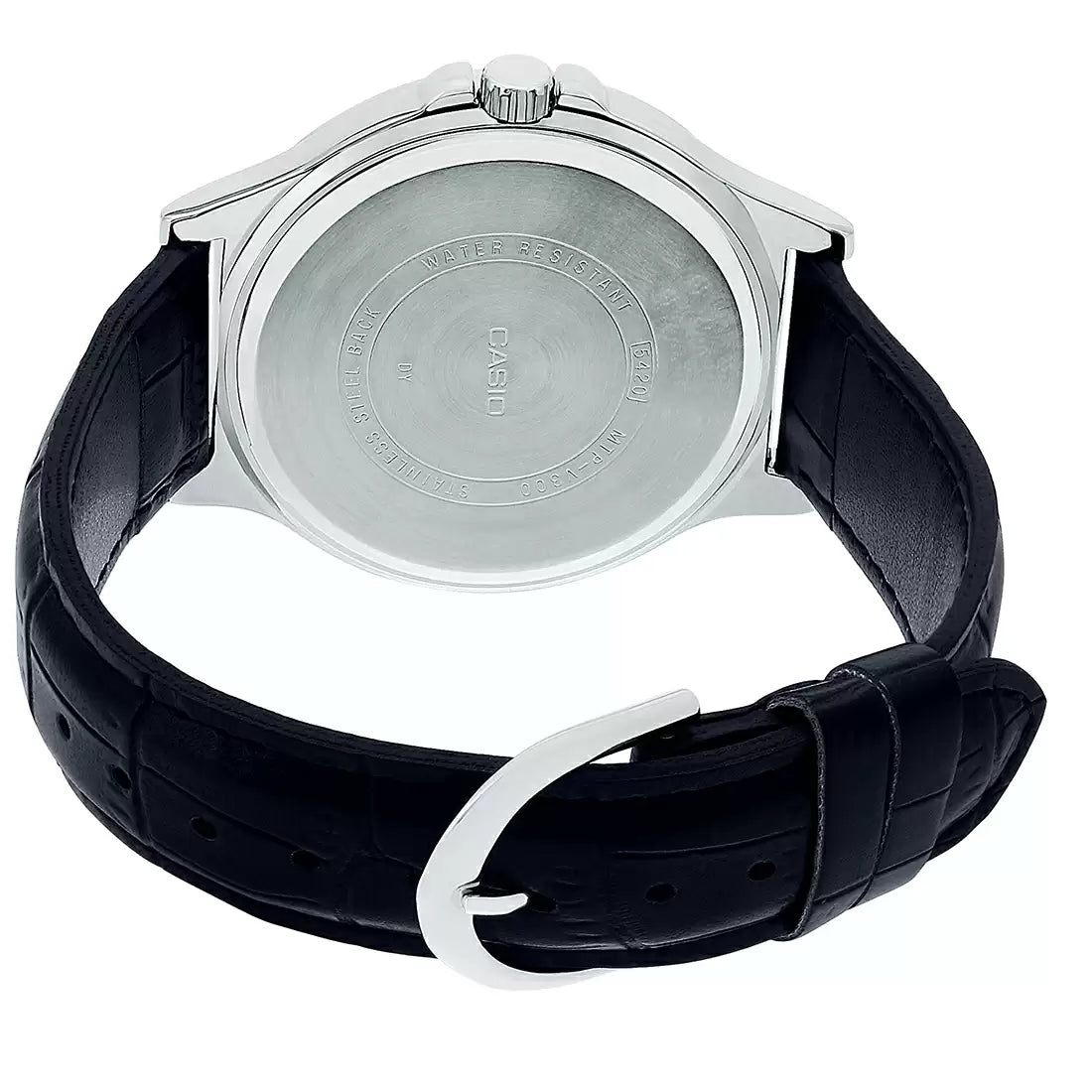 CASIO Chronograph Black & Leather Women's Watch A1149
