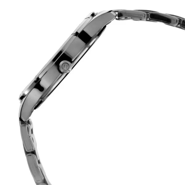 Quartz Analog with Day and Date Black Dial Stainless Steel Strap Watch for Men