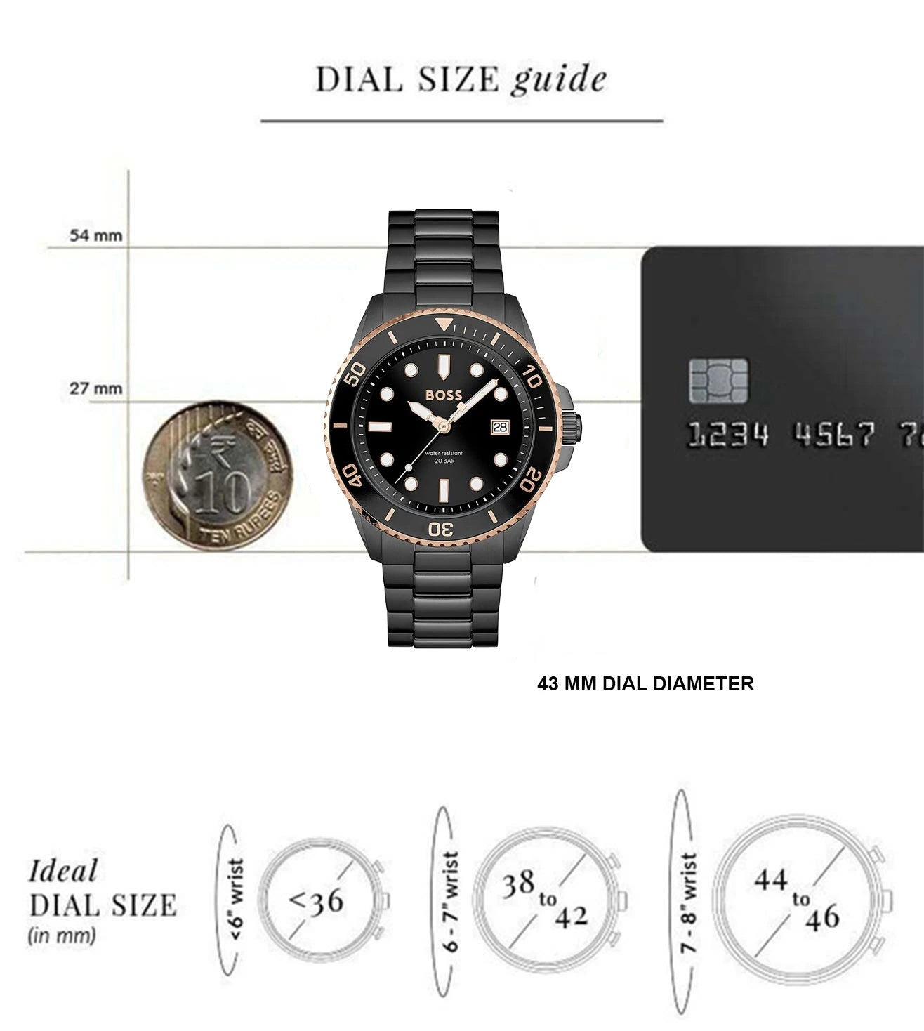 Hugo Boss Analog Black & Stainless Steel Men's Watch 1514013