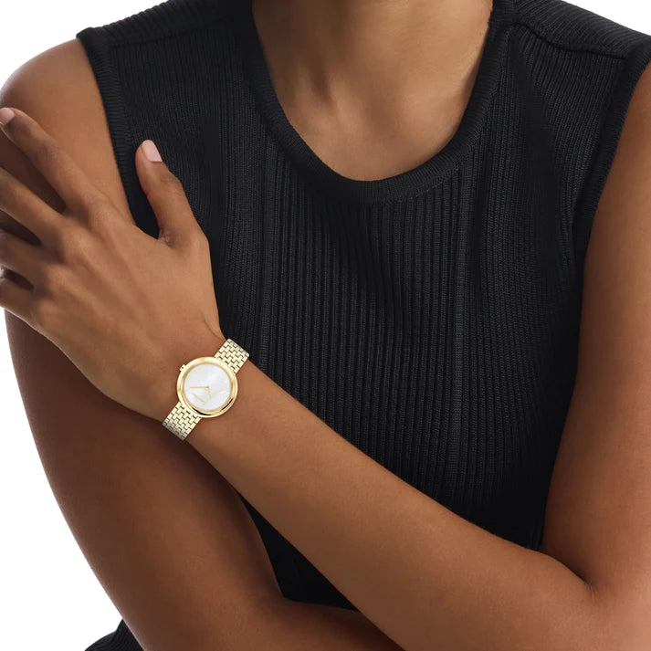 CALVIN KLEIN Analog Mother Of Pearl & Stainless Steel Women's Watch 25200321