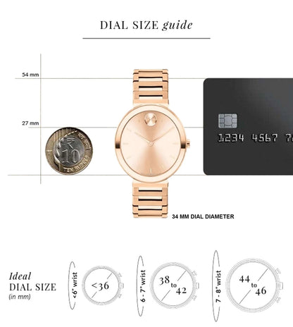 Movado  Rose Gold & Stainless Steel Women's Watch 3601147