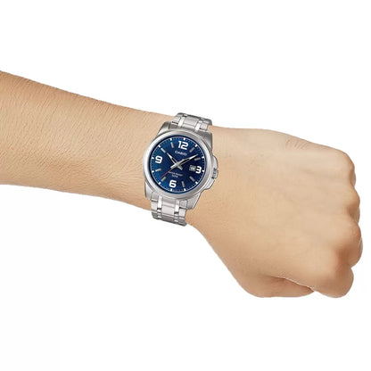 Casio Analog Blue & Stainless Steel Men's Watch A551