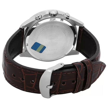 Casio Chronograph White & Leather Men's Watch EX097