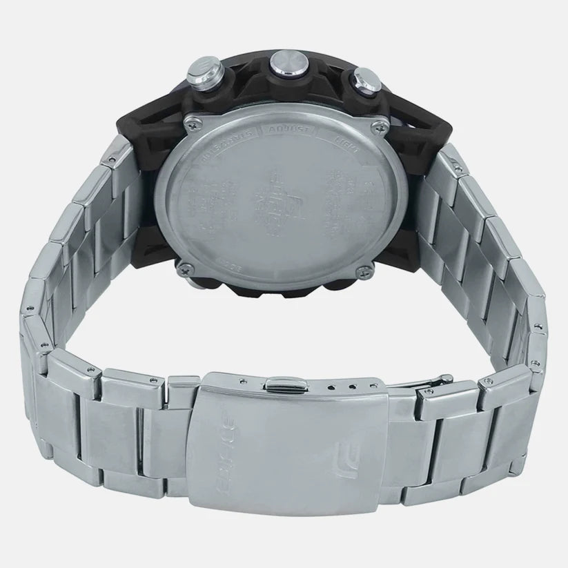 Casio Analog-Digital Black & Stainless Steel Men's Watch ED575