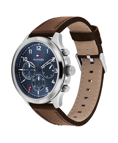 Multifunction Blue & Leather Men's Watch NDTH1791855