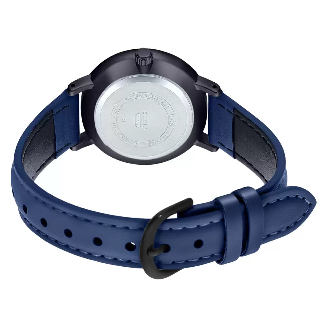 Blue Leather Analog - Women's Watch