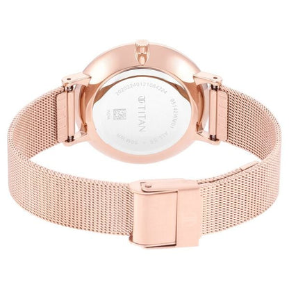 Analog White & Stainless Steel Women's Watch NS95142WM01