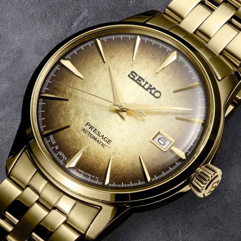 Seiko Analog Gold & Stainless Steel Men' SRPK48J1