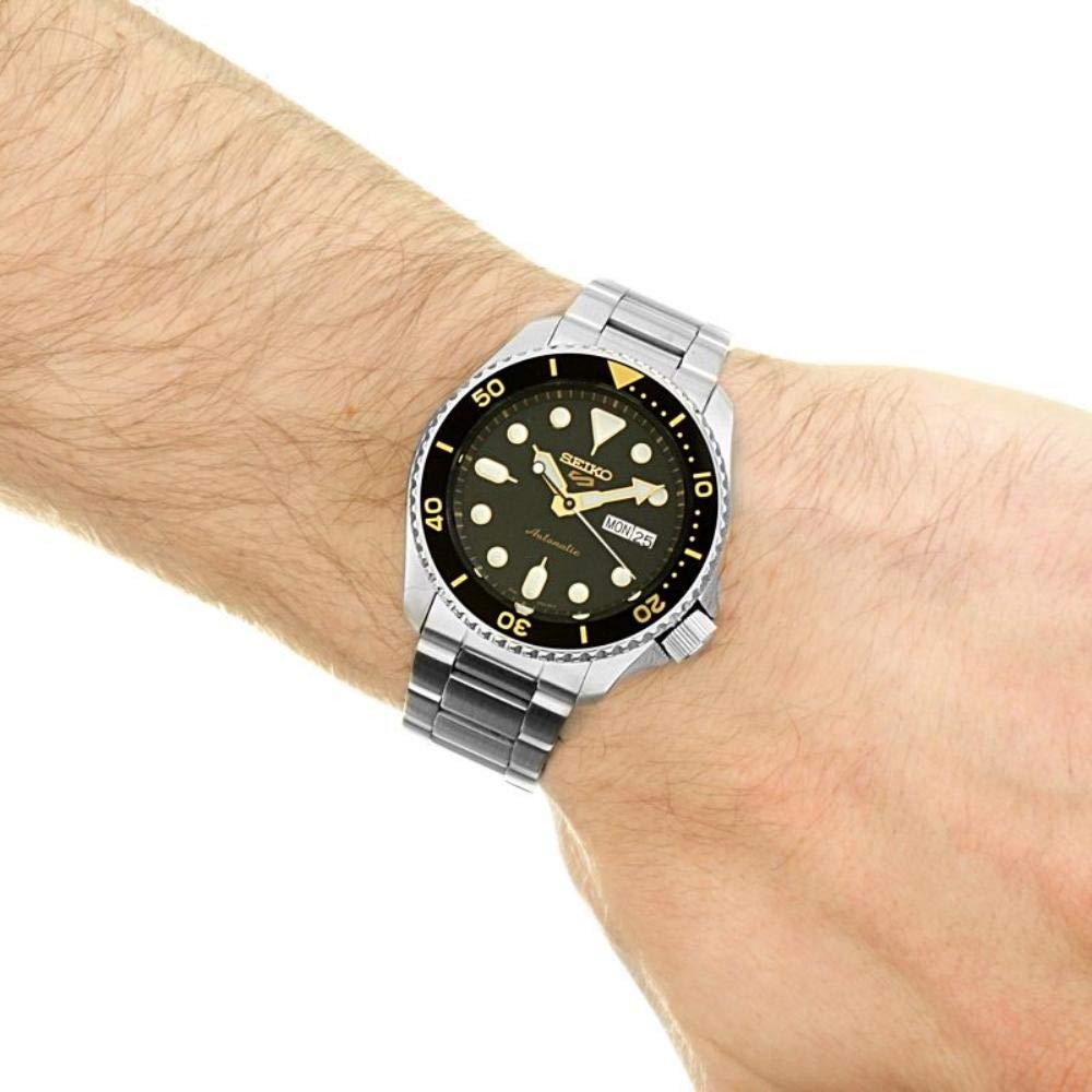 Seiko Analog Black & Stainless Steel Men's Watch SRPD57K1