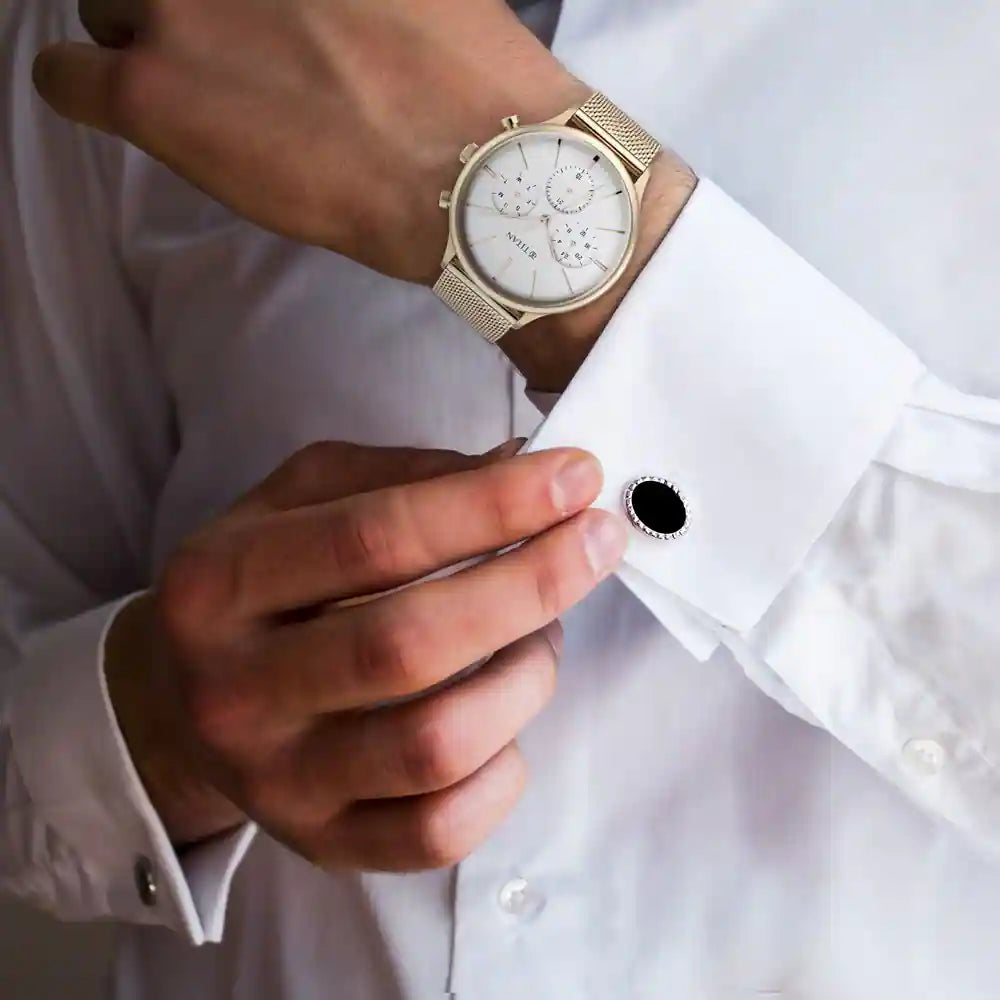Multifunction Silver &  Men's Watch NR90134WM01