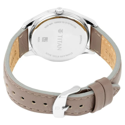 Workwear Blue Dial Women Watch With Leather Strap NP2639SL05