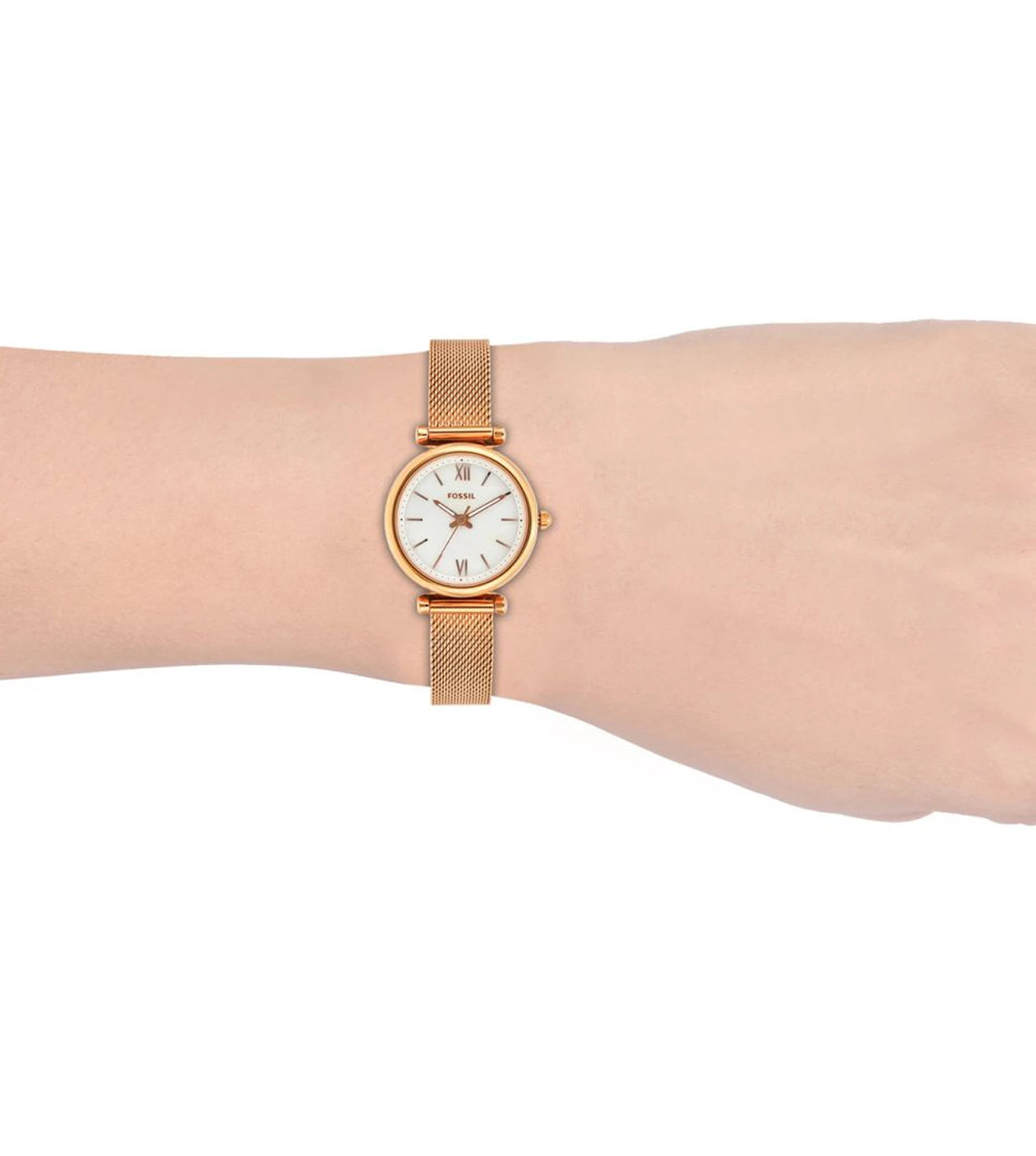 Fossil  White & Stainless Steel Women's Watch ES4433