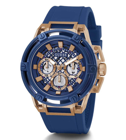 Guess Multifunction Blue & Silicone Men's Watch GW0423G4