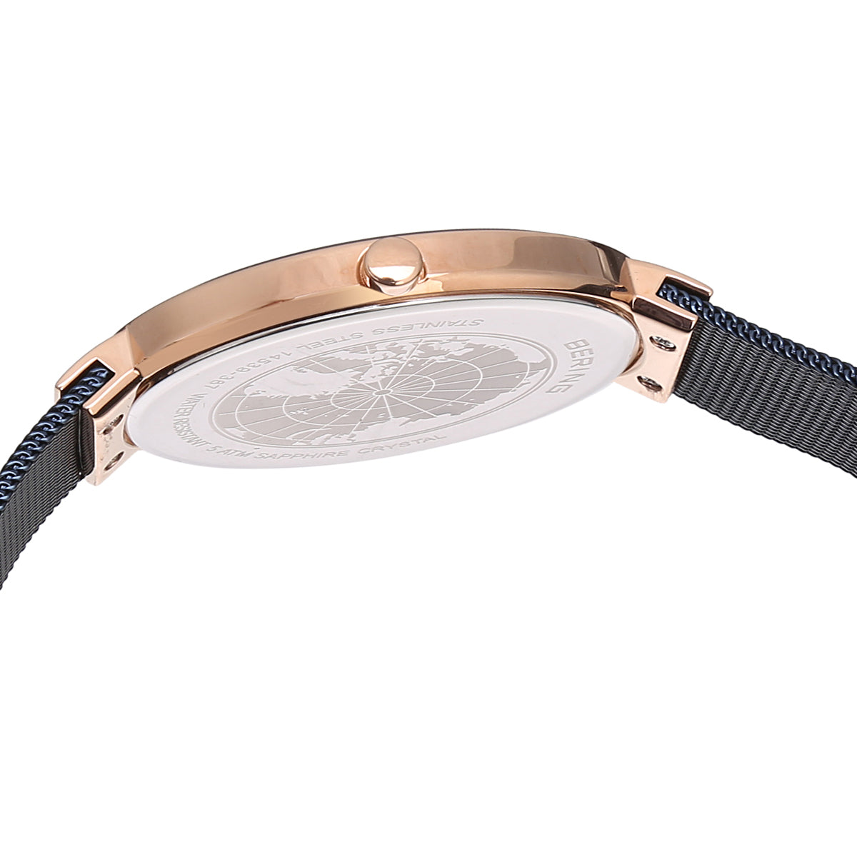 Bering Analog Blue & Milanese Men's Watch 14539 367