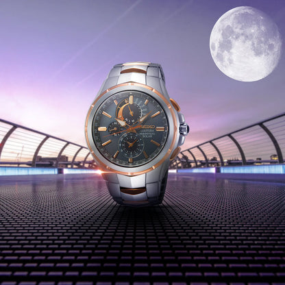 Seiko Analog Brown & Stainless Steel Men's Watch SSC788P9