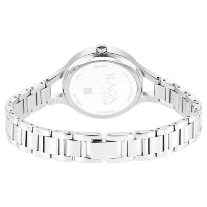 Raga Showstopper Quartz Analog Mother Of Pearl Dial Metal Strap Watch for Women