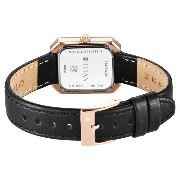 Analog Silver & Leather Women's Watch 95249WL01