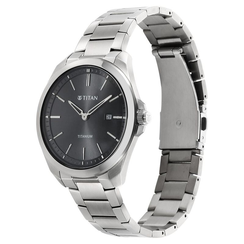 Analog Black & Stainless Steel Men's Watch 90177TM03