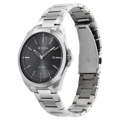 Analog Black & Stainless Steel Men's Watch 90177TM03