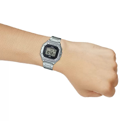 CASIO Digital Black & Stainless Steel Unisex Watch D227