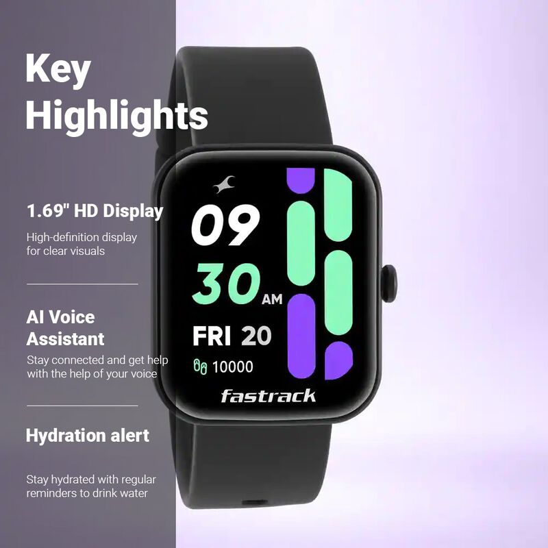 Fastrack Digital black & Silicone Unisex Watch 38079PP01