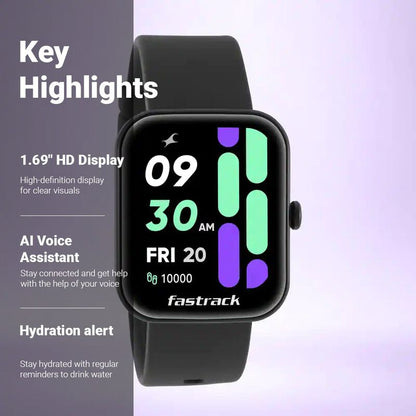 Fastrack Digital black & Silicone Unisex Watch 38079PP01