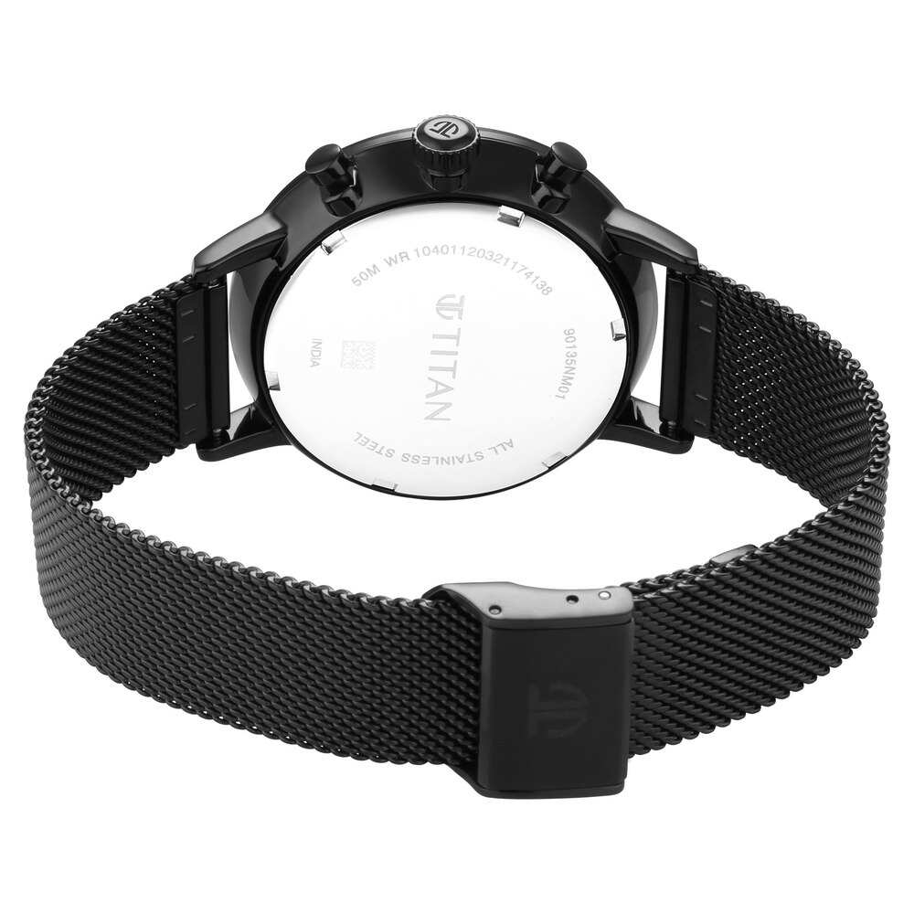Multifunction Black & Stainless Steel Men's Watch NQ90135NM01